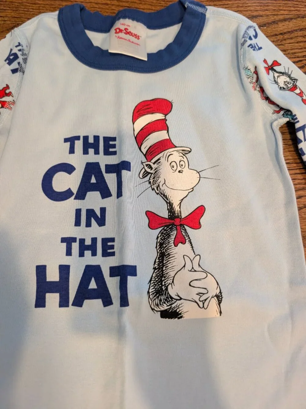 HA Cat in the Hat Long Johns PJ set (140/10)